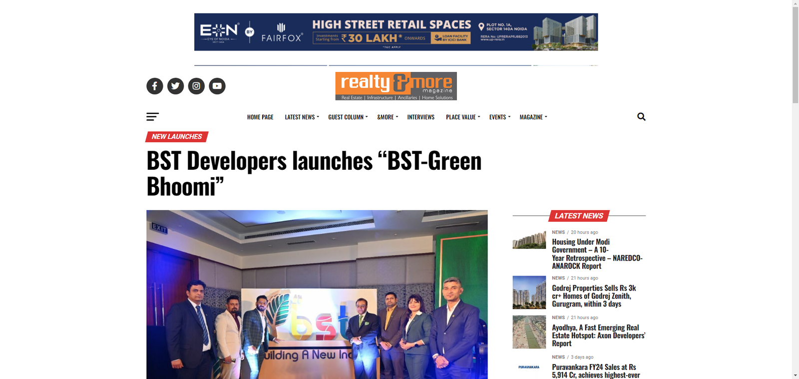 BST Developers launches “BST-Green Bhoomi”